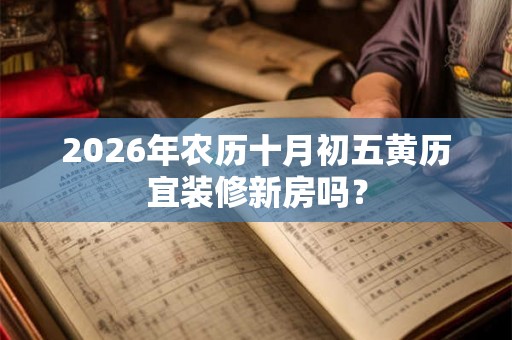 2026年农历十月初五黄历宜装修新房吗？
