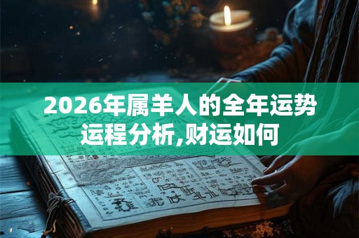 2026年属羊人的全年运势运程分析,财运如何