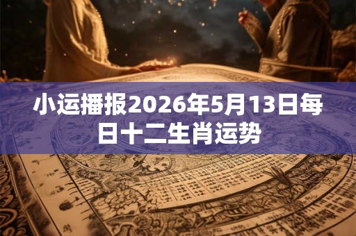 小运播报2026年5月13日每日十二生肖运势