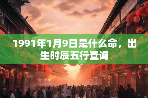 1991年1月9日是什么命，出生时辰五行查询