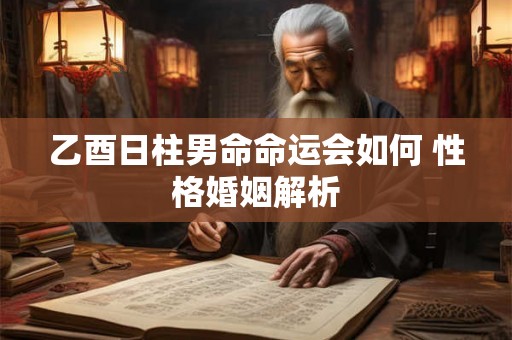 乙酉日柱男命命运会如何 性格婚姻解析