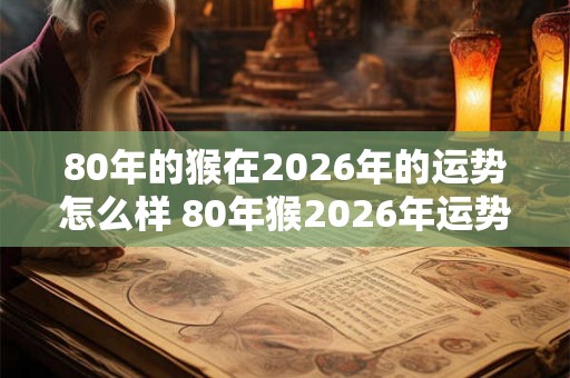 80年的猴在2026年的运势怎么样 80年猴2026年运势预测