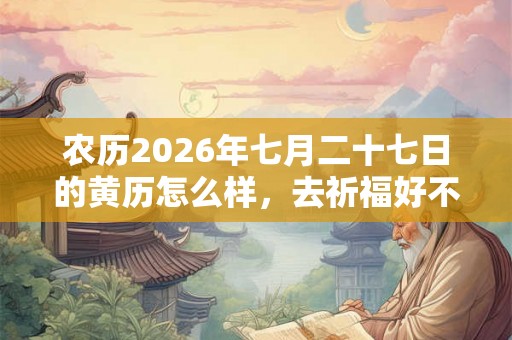 农历2026年七月二十七日的黄历怎么样，去祈福好不好？