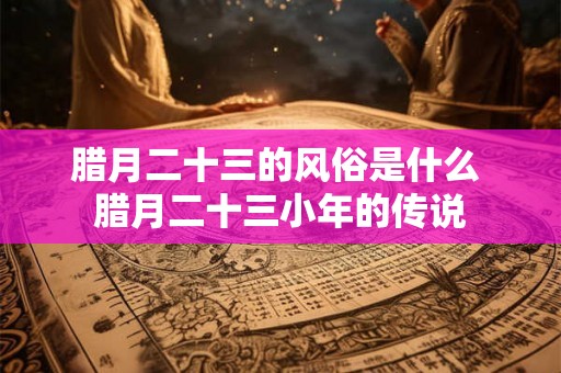 腊月二十三的风俗是什么 腊月二十三小年的传说