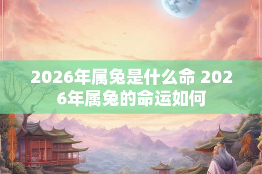 2026年属兔是什么命 2026年属兔的命运如何