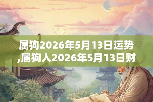 属狗2026年5月13日运势,属狗人2026年5月13日财运,生肖狗2026年5月13日运势