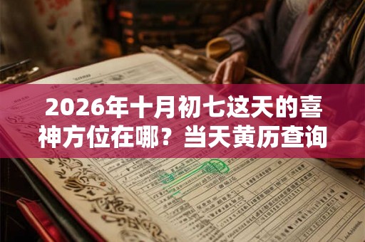 2026年十月初七这天的喜神方位在哪?当天黄历查询 2026年十月初七这天的喜神方位在哪?当天黄历查询