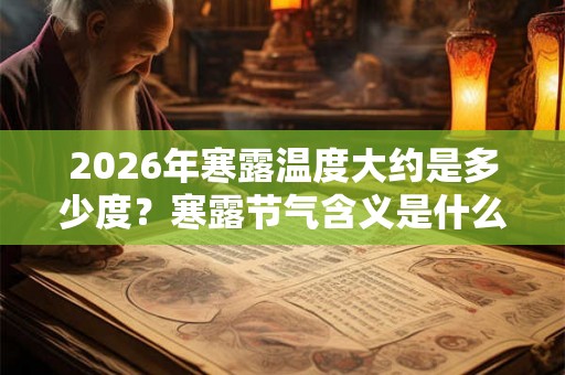2026年寒露温度大约是多少度？寒露节气含义是什么？
