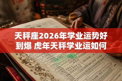 天秤座2026年学业运势好到爆 虎年天秤学业运如何