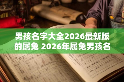 男孩名字大全2026最新版的属兔 2026年属兔男孩名字大全