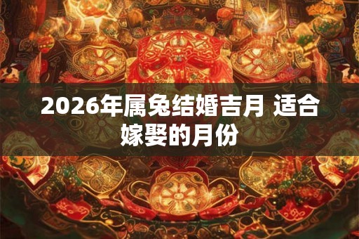 2026年属兔结婚吉月 适合嫁娶的月份