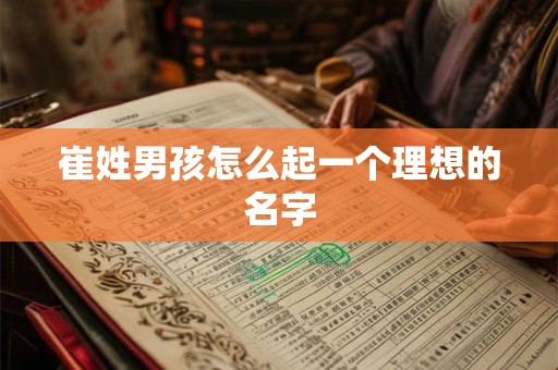 崔姓男孩怎么起一个理想的名字 崔姓男孩怎么起一个理想的名字