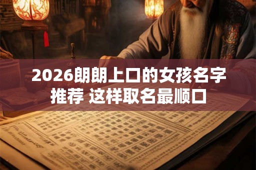 2026朗朗上口的女孩名字推荐 这样取名最顺口