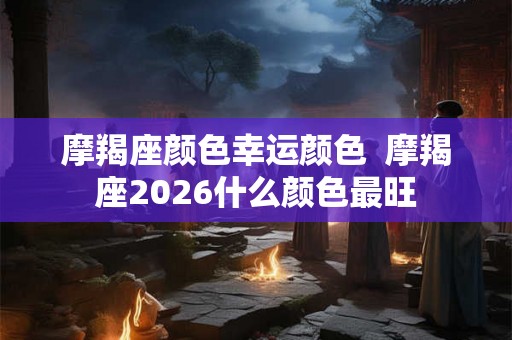 摩羯座颜色幸运颜色 摩羯座2026什么颜色最旺 摩羯座颜色幸运颜色 摩羯座2026什么颜色最旺