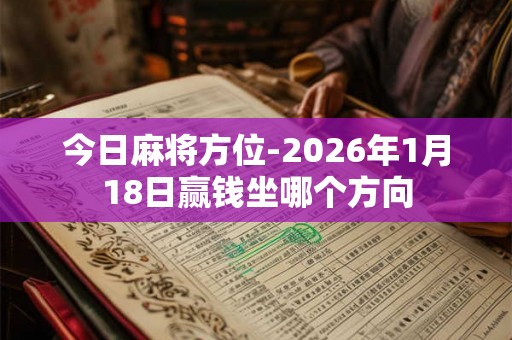 今日麻将方位-2026年1月18日赢钱坐哪个方向