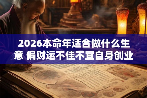 2026本命年适合做什么生意 偏财运不佳不宜自身创业