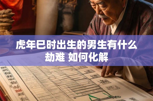 虎年巳时出生的男生有什么劫难 如何化解