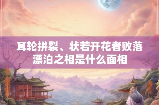 耳轮拼裂、状若开花者败落漂泊之相是什么面相 耳轮拼裂、状若开花者败落漂泊之相是什么面相