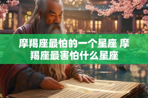 摩羯座最怕的一个星座 摩羯座最害怕什么星座