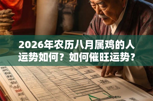 2026年农历八月属鸡的人运势如何？如何催旺运势？