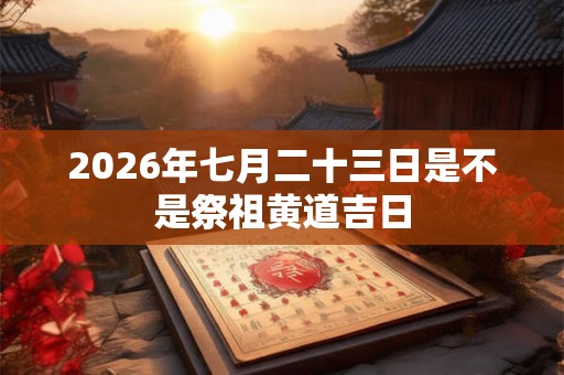2026年七月二十三日是不是祭祖黄道吉日 2026年七月二十三日是不是祭祖黄道吉日