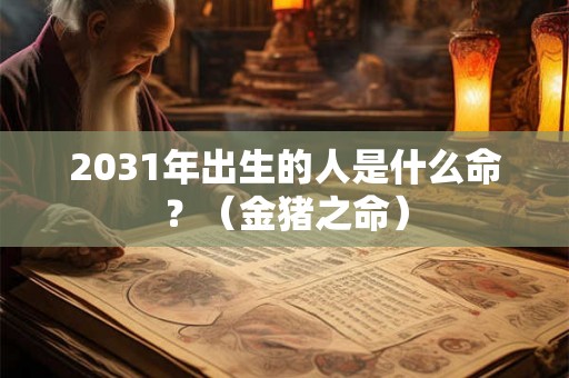 2031年出生的人是什么命？（金猪之命）