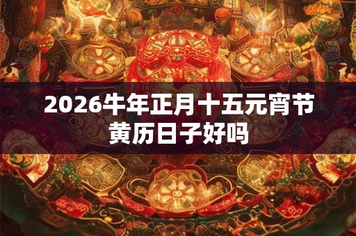 2026牛年正月十五元宵节黄历日子好吗 2026牛年正月十五元宵节黄历日子好吗