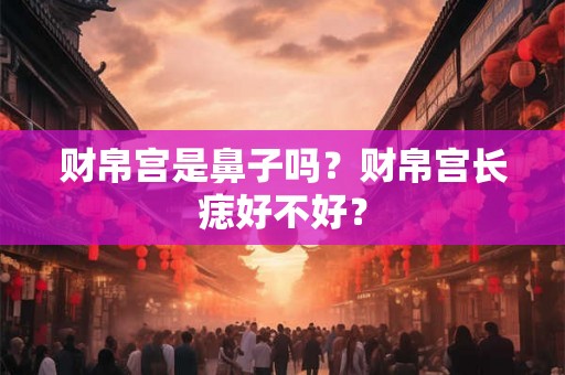 财帛宫是鼻子吗？财帛宫长痣好不好？