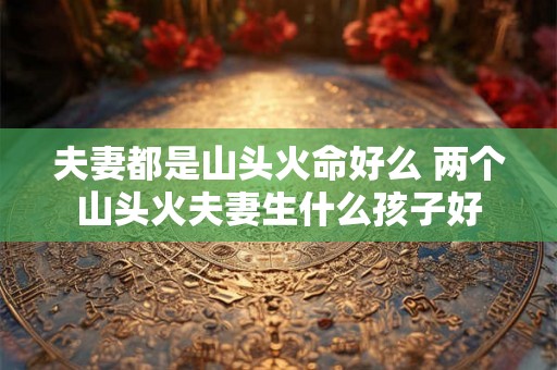 夫妻都是山头火命好么 两个山头火夫妻生什么孩子好