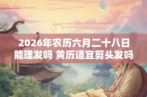 2026年农历六月二十八日能理发吗 黄历适宜剪头发吗