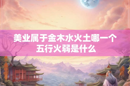 美业属于金木水火土哪一个 五行火弱是什么