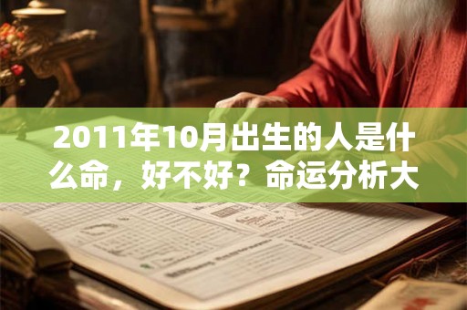 2011年10月出生的人是什么命，好不好？命运分析大全