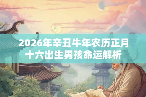 2026年辛丑牛年农历正月十六出生男孩命运解析 2026年辛丑牛年农历正月十六出生男孩命运解析