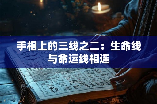 手相上的三线之二：生命线与命运线相连