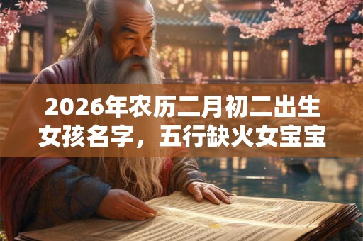 2026年农历二月初二出生女孩名字，五行缺火女宝宝起名