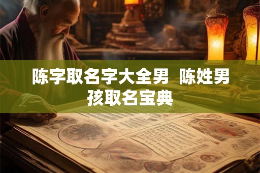 陈字取名字大全男 陈姓男孩取名宝典 陈字取名字大全男 陈姓男孩取名宝典