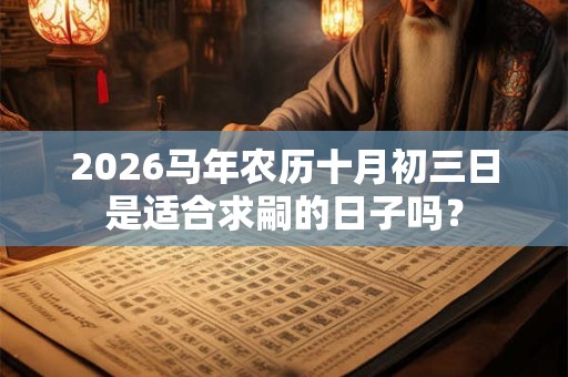 2026马年农历十月初三日是适合求嗣的日子吗？