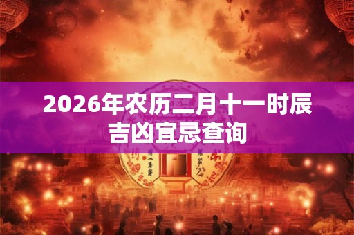 2026年农历二月十一时辰吉凶宜忌查询