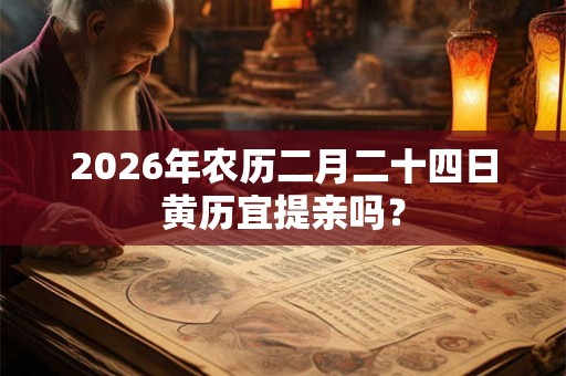 2026年农历二月二十四日黄历宜提亲吗? 2026年农历二月二十四日黄历宜提亲吗?