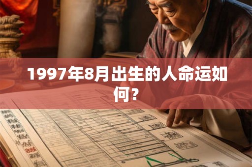 1997年8月出生的人命运如何？