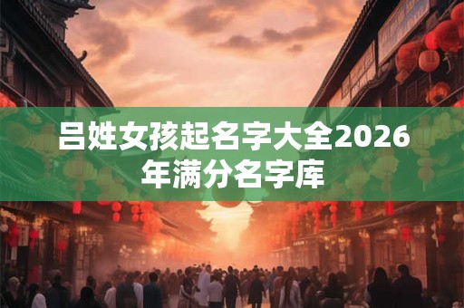 吕姓女孩起名字大全2026年满分名字库 吕姓女孩起名字大全2026年满分名字库