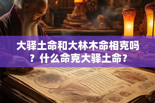 大驿土命和大林木命相克吗？什么命克大驿土命？