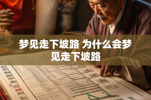 梦见走下坡路 为什么会梦见走下坡路