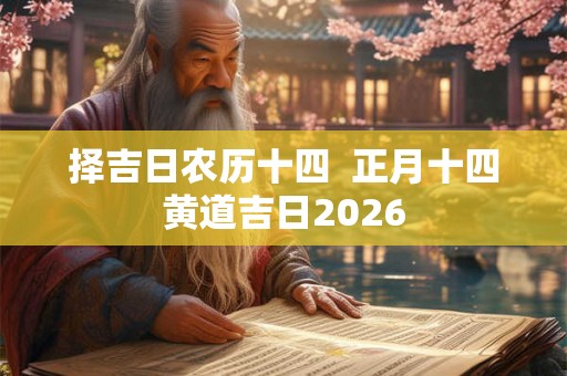 择吉日农历十四  正月十四黄道吉日2026