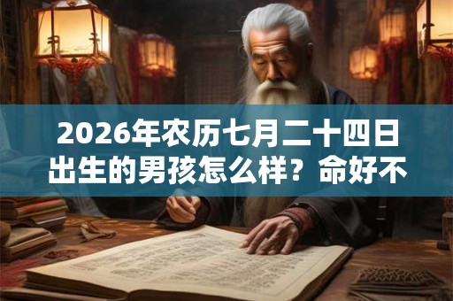 2026年农历七月二十四日出生的男孩怎么样？命好不好？