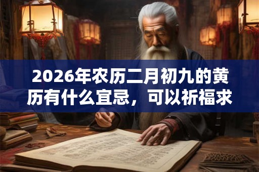 2026年农历二月初九的黄历有什么宜忌，可以祈福求财吗？