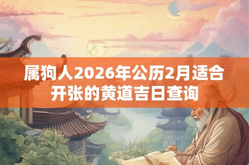 属狗人2026年公历2月适合开张的黄道吉日查询