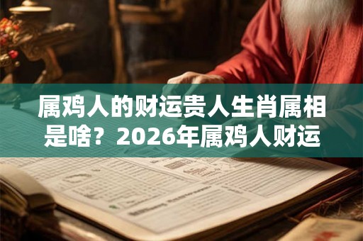属鸡人的财运贵人生肖属相是啥？2026年属鸡人财运好吗？