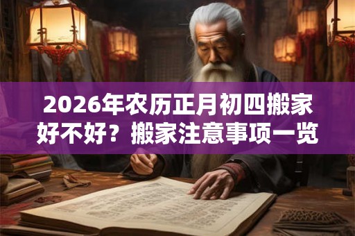2026年农历正月初四搬家好不好?搬家注意事项一览! 2026年农历正月初四搬家好不好?搬家注意事项一览!