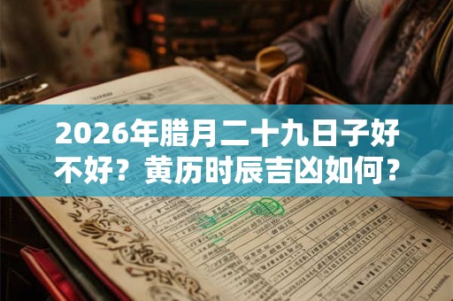 2026年腊月二十九日子好不好？黄历时辰吉凶如何？
